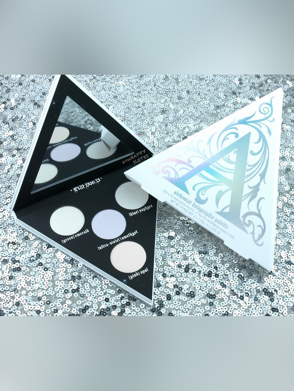 Kat von D alchemist holographic face and eye highlighter palette